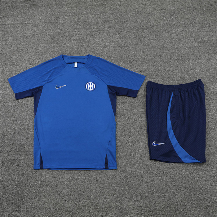 Chandal del Inter Milan Manga Corta 2022-23 Azul - Pantalon Corto